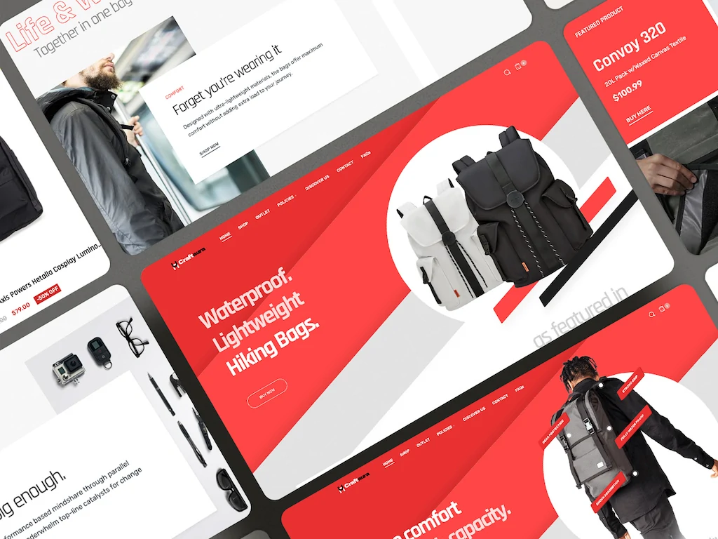 CraftAura WordPress website preview
