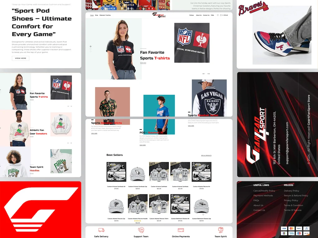 Gear4FanSports WordPress website preview