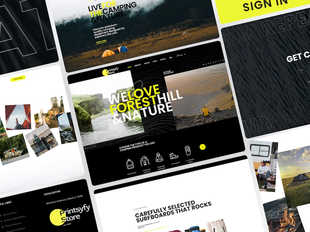 Printsyfy WordPress website preview