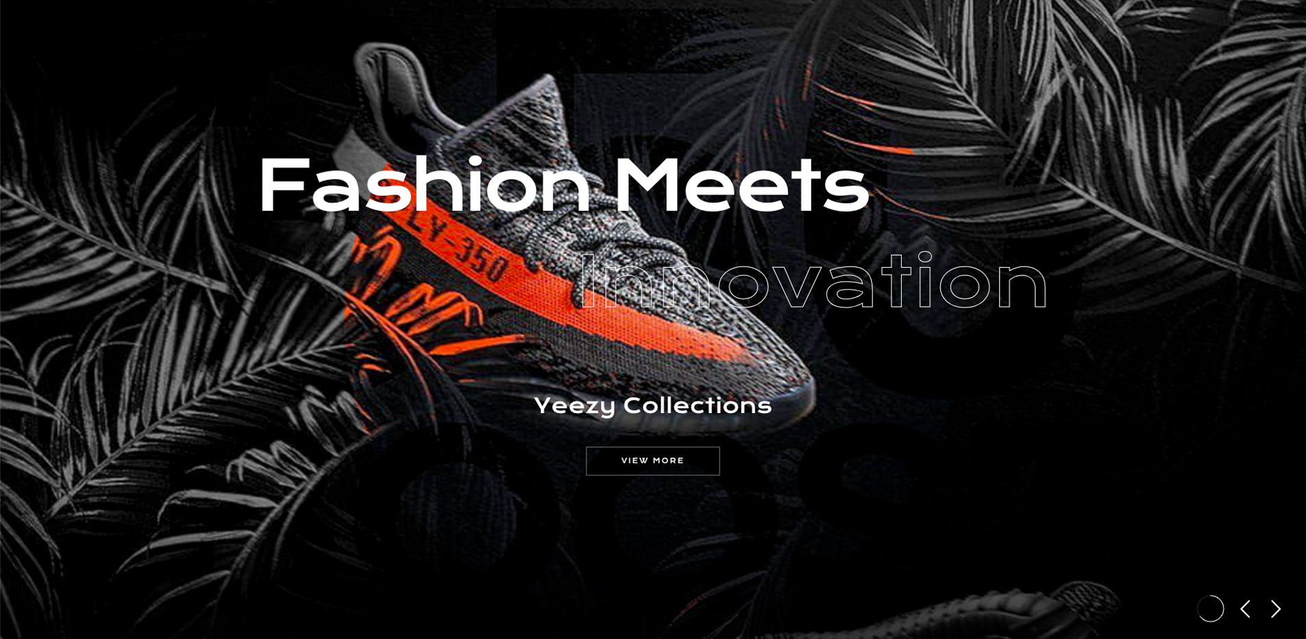 Fashion Marshall homepage slider featuring Yeezy Collections