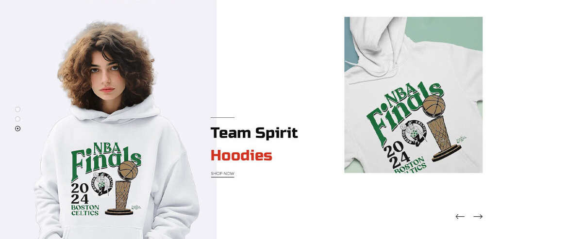 Gear4FanSports homepage slider featuring team spirit hoodies