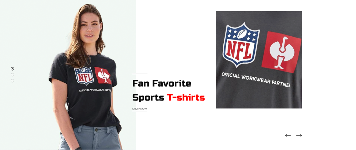 Gear4FanSports homepage slider featuring fan favorite sports t-shirts