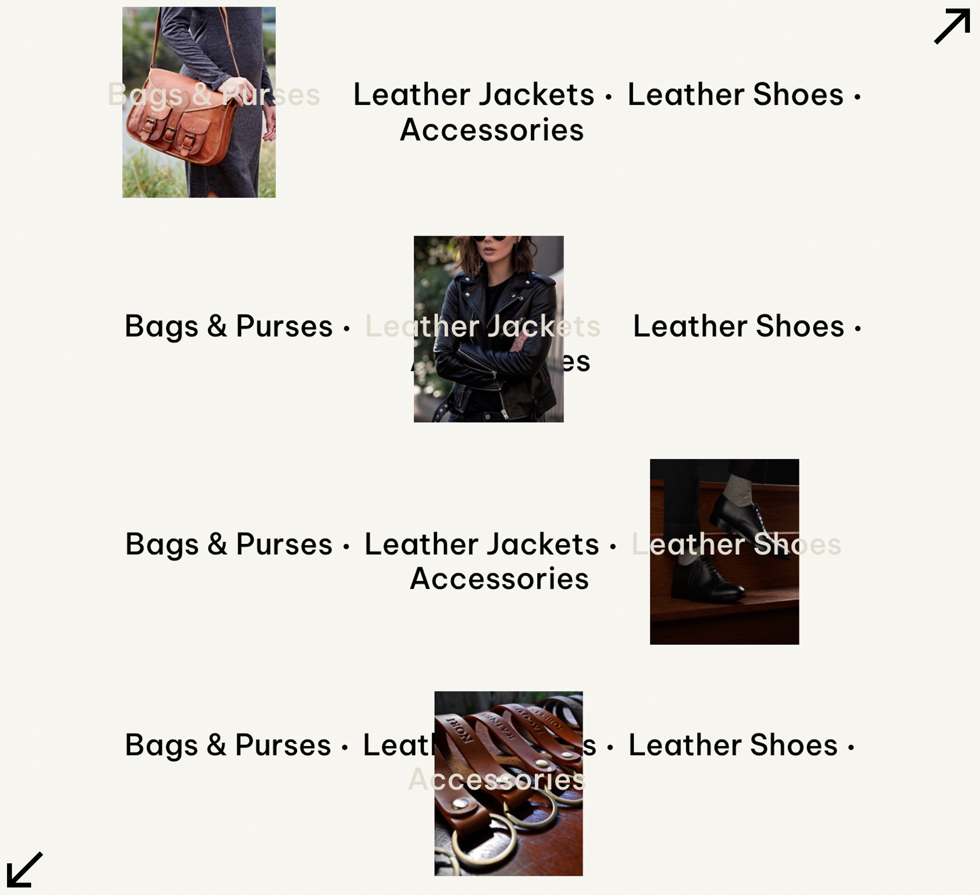 NaturalGiftsCo homepage category hover showcase